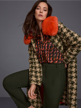 Load image into Gallery viewer, MarcCain Abstract Houndstooth Blouse in Tigerlily
