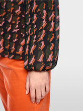 Load image into Gallery viewer, MarcCain Abstract Houndstooth Blouse in Tigerlily
