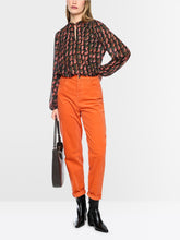 Load image into Gallery viewer, MarcCain Abstract Houndstooth Blouse in Tigerlily
