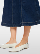 Load image into Gallery viewer, MarcCain Denim Skirt with Pleated Detail in Vintage Indigo
