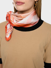 Load image into Gallery viewer, MarcCain Square Silk Scarf in Tigerlily
