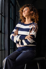 Load image into Gallery viewer, Monari Navy Striped Sweater
