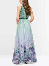 Load image into Gallery viewer, MarcCain Halter-Neck Dress with Floral Print
