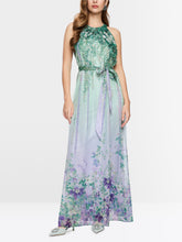 Load image into Gallery viewer, MarcCain Halter-Neck Dress with Floral Print

