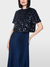 Load image into Gallery viewer, MarcCain Maxi Dress with Sequins and Pleats
