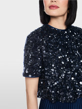 Load image into Gallery viewer, MarcCain Maxi Dress with Sequins and Pleats
