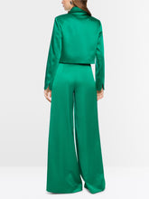 Load image into Gallery viewer, MarcCain Satin Jacket with Rhinestone Buttons
