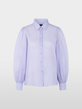 Load image into Gallery viewer, MarcCain Puffy-Sleeve Blouse in Purple Heather

