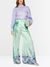 Load image into Gallery viewer, MarcCain Puffy-Sleeve Blouse in Purple Heather
