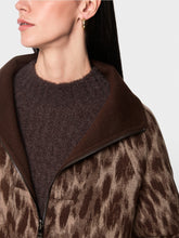Load image into Gallery viewer, MarcCain Wool Coat withy Leopard Print

