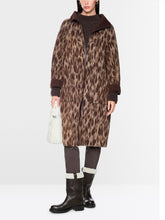 Load image into Gallery viewer, MarcCain Wool Coat withy Leopard Print
