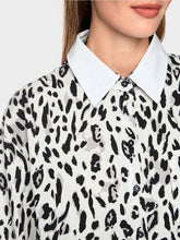 Load image into Gallery viewer, MarcCain Cotton Blouse with Leopard Print

