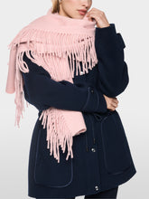 Load image into Gallery viewer, MarcCain Wool scarf with fringes in Pink
