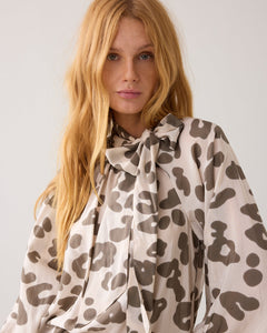 Summum Blouse with Bow Tie Neck