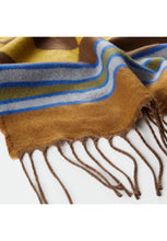 Load image into Gallery viewer, Codello Woven Scarf in Pattern Mix with Long Fringes in Brown

