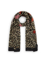 Load image into Gallery viewer, Codello Scarf with Leo Pattern and &#39;SOWHAT&#39; Statement in Camel
