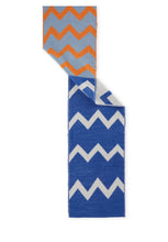 Load image into Gallery viewer, Codello Scarf in a Narrow Size with a ZigZag Pattern in Blue
