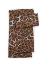 Load image into Gallery viewer, Codello Scarf in a Narrow Size with a leopard Pattern in Orange
