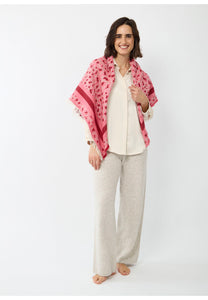 Codello Jacquard Cloth with Woven Leopard Pattern in Pink