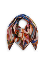 Load image into Gallery viewer, Codello Premium Carre made of Pure Silk with Paisley Motif in Orange
