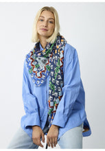 Load image into Gallery viewer, Codello Scarf with Striking Seal Motif in Blue
