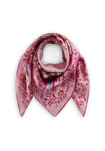 Load image into Gallery viewer, Codello Premium Carre made of Pure Silk with a Floral Pattern in Pink
