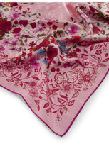 Load image into Gallery viewer, Codello Premium Carre made of Pure Silk with a Floral Pattern in Pink
