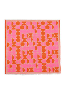 Codello Jacquard Cloth with Bauhaus Woven Pattern in Pink