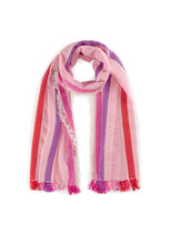 Load image into Gallery viewer, Codello Striped Scarf in Pink
