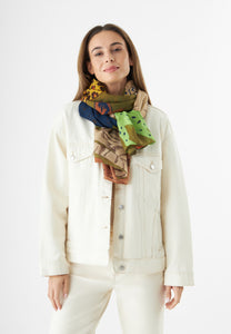 Codello Animal Motifs Scarf in Green