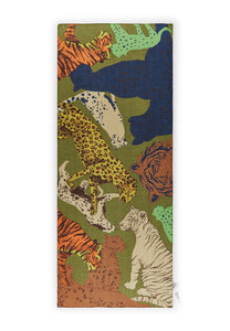 Codello Animal Motifs Scarf in Green