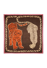 Load image into Gallery viewer, Codello Ultra-Soft Scarf with Exotic Wildcat in Brown
