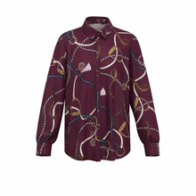Load image into Gallery viewer, Emme Parole Blouse in Bordeaux Buckles Print
