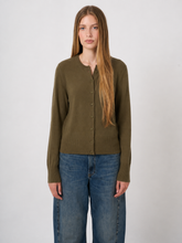 Load image into Gallery viewer, Repeat Fine-Knit Organic Cashmere Cardigan in Olive
