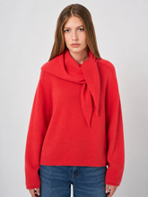 Load image into Gallery viewer, Repeat Fine-Knit Cashmere Triangle Scarf in Blossom

