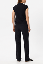 Load image into Gallery viewer, Luisa Cerano Stretch Pants with Waistband Detail in Winter Navy
