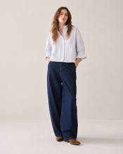 Load image into Gallery viewer, Rich &amp; Royal Striped Blouse with Ruffles

