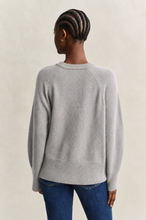 Load image into Gallery viewer, Gant Wool Cashmere C-Neck Jumper in Grey Melange
