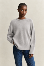 Load image into Gallery viewer, Gant Wool Cashmere C-Neck Jumper in Grey Melange

