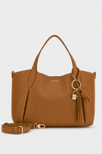 Load image into Gallery viewer, Guess Melody Satchel Shopper in Caramel
