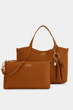 Load image into Gallery viewer, Guess Melody Satchel Shopper in Caramel
