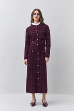 Load image into Gallery viewer, Suncoo Ganeli Knit Cardigan in Prune
