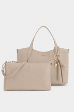 Load image into Gallery viewer, Guess Melody Satchel Shopper in Light Taupe
