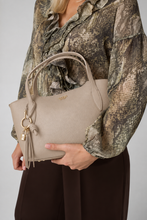 Load image into Gallery viewer, Guess Melody Satchel Shopper in Light Taupe

