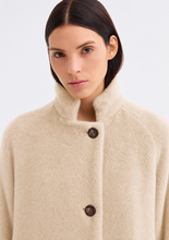 Load image into Gallery viewer, Rosso35 Alpaca caban with raglan sleeves and a stand-up collar in Beige

