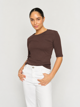 Load image into Gallery viewer, Mos Mosh O-Neck 3/4 Sleeve Tee in Deliciose
