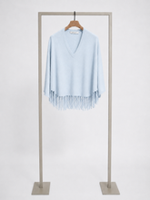 Load image into Gallery viewer, Herzen Knitted Poncho Sweater in Iced
