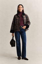 Load image into Gallery viewer, Gant Ribbed Turtleneck in Darkened Wine
