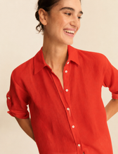Load image into Gallery viewer, Emme Girello Linen Shirt in Red
