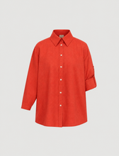Load image into Gallery viewer, Emme Girello Linen Shirt in Red
